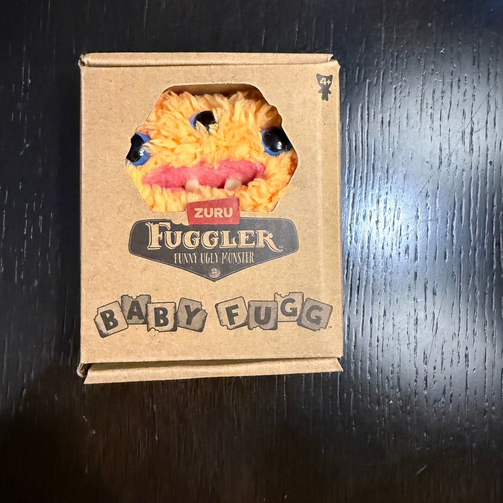 Zuru Fuggler Baby Fugg Monster Unisex Small Orange New 3 Blue Eyes Fuzzy Plush